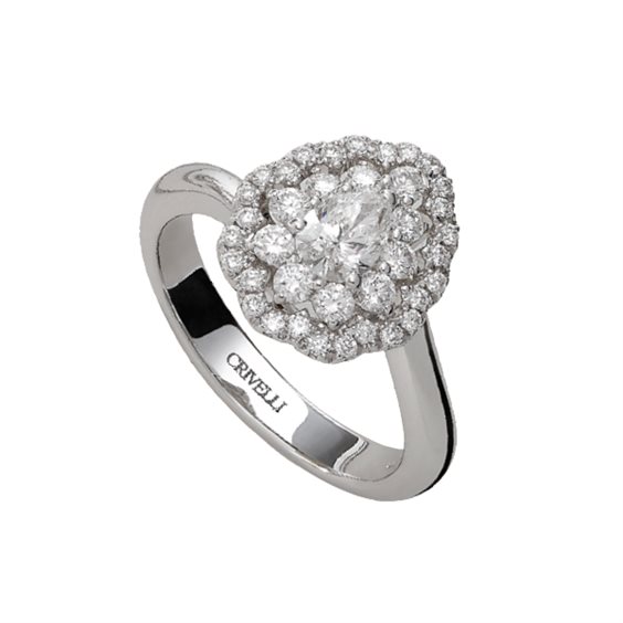 Ringe Crivelli Dame DIAMANTI in Gold Diamante 0.93 Ct 0.93 000-4008NS SPOSA GOCCIA - 0.93 000-4008NS SPOSA GOCCIA